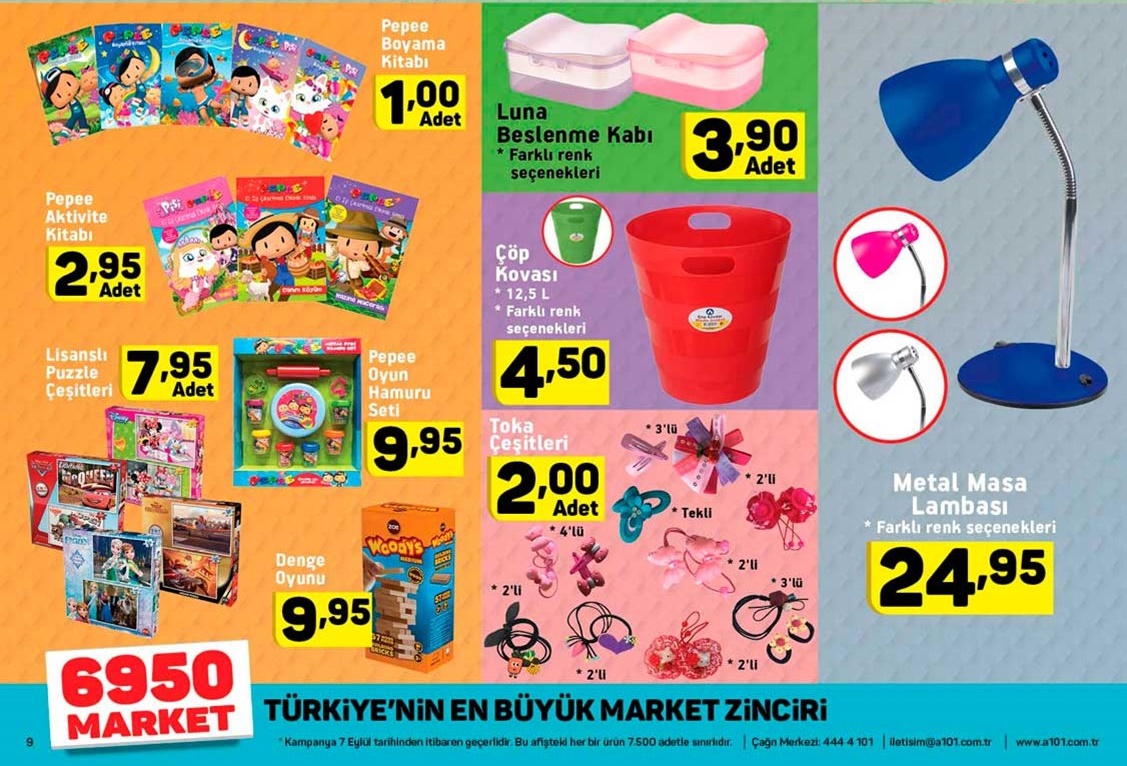 A101 Market 7 Eylül 2017 Aktüel Fırsat Ürünleri Kataloğu