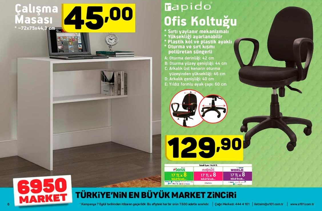 A101 Market 7 Eylül 2017 Aktüel Fırsat Ürünleri Kataloğu