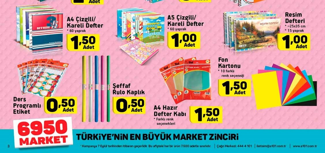 A101 Market 7 Eylül 2017 Aktüel Fırsat Ürünleri Kataloğu