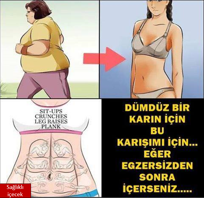 DÜMDÜZ BİR KARIN İÇİN BU KARIŞIMI İÇİN EĞER EGZERSİZDEN SONRA İÇERSENİZ