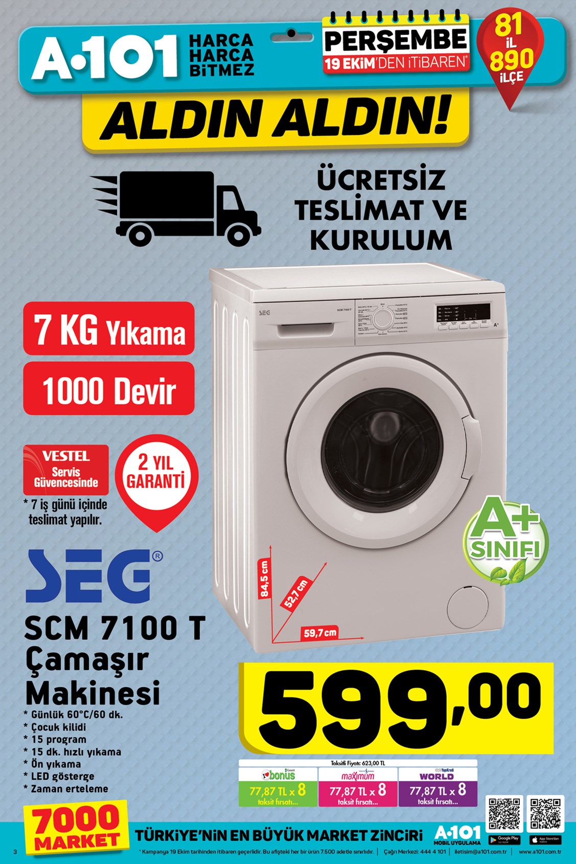 A101 19 Ekim 2017 Aktüel Market Fırsat Kataloğu