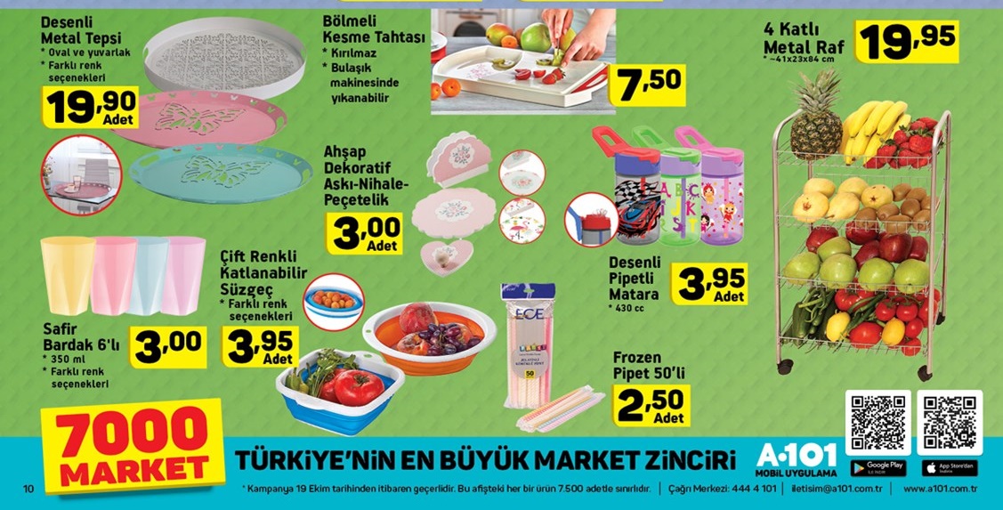 A101 19 Ekim 2017 Aktüel Market Fırsat Kataloğu