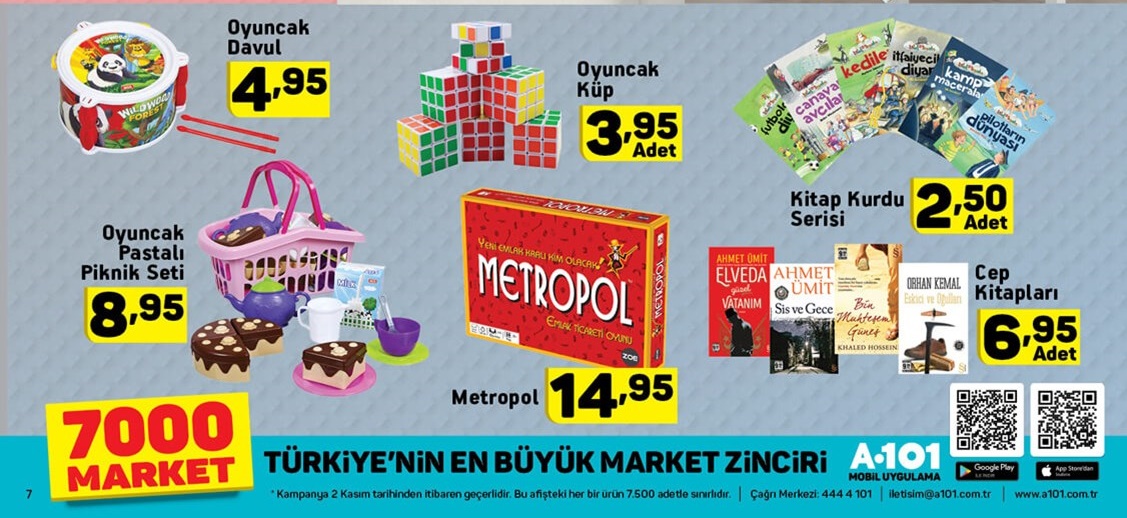 A101 Market 2 Kasım 2017 Aktüel Fırsat Ürünleri Katalogu