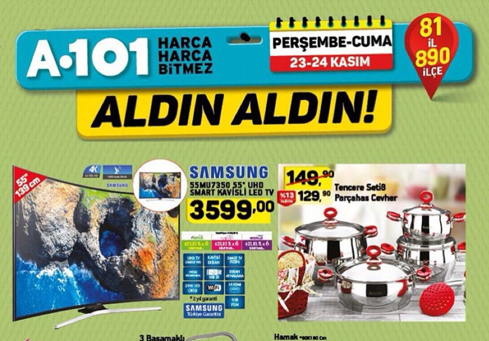 A101 Market 2017 23 Kasım 2017 Aktüel Fırsat Broşürü