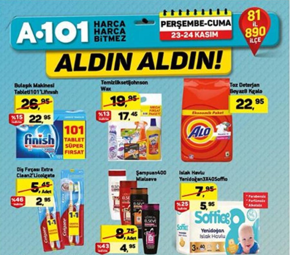 A101 Market 2017 23 Kasım 2017 Aktüel Fırsat Broşürü