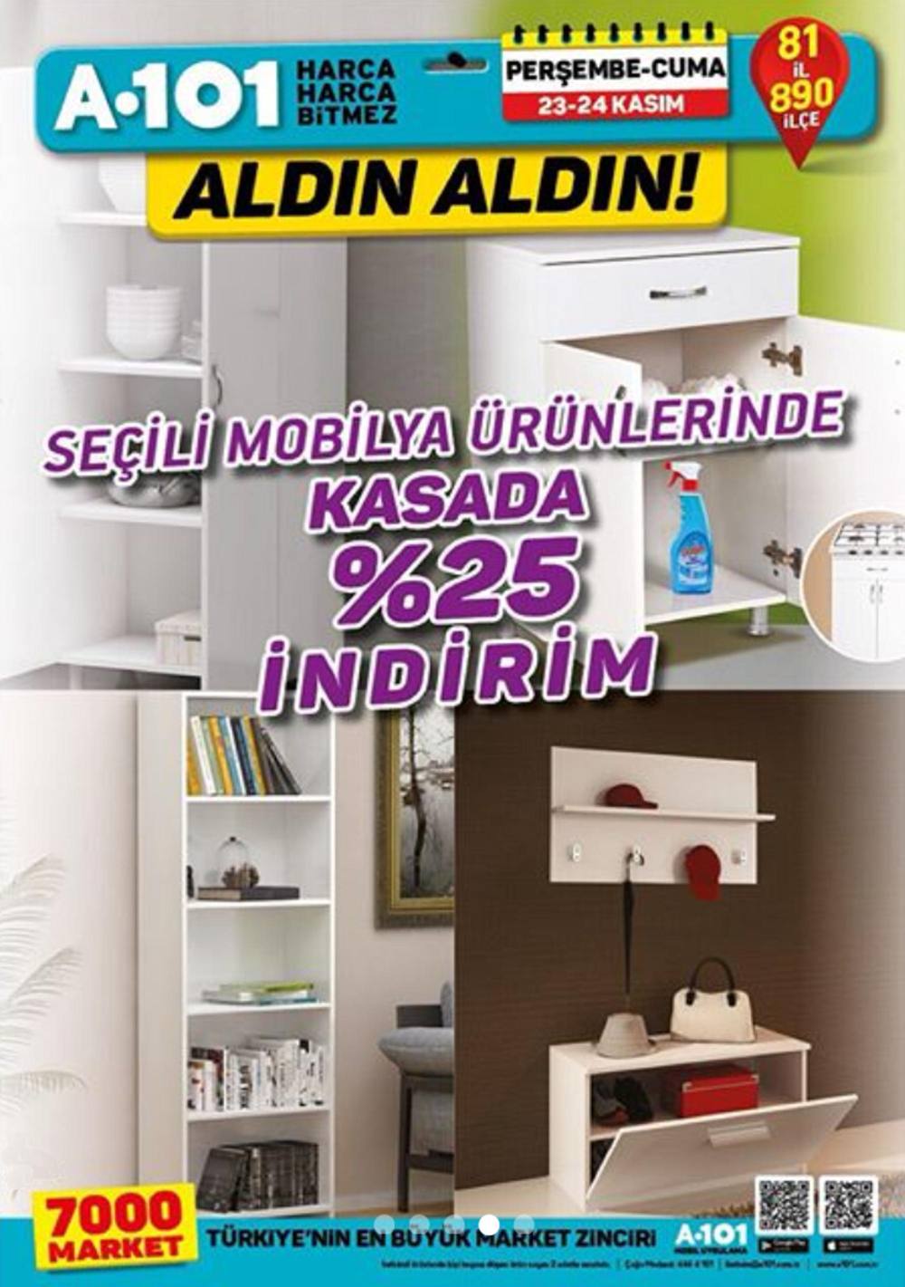 A101 Market 2017 23 Kasım 2017 Aktüel Fırsat Broşürü