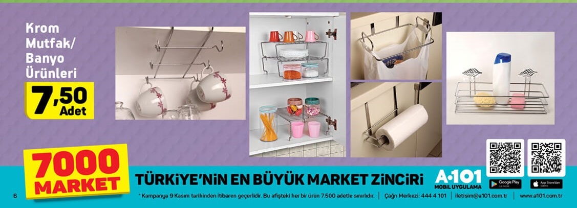 A101 Market 9 Kasım 2017 Aktüel Ürünler Broşürü