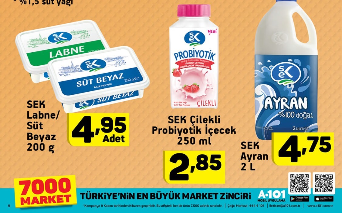 A101 Market 9 Kasım 2017 Aktüel Ürünler Broşürü