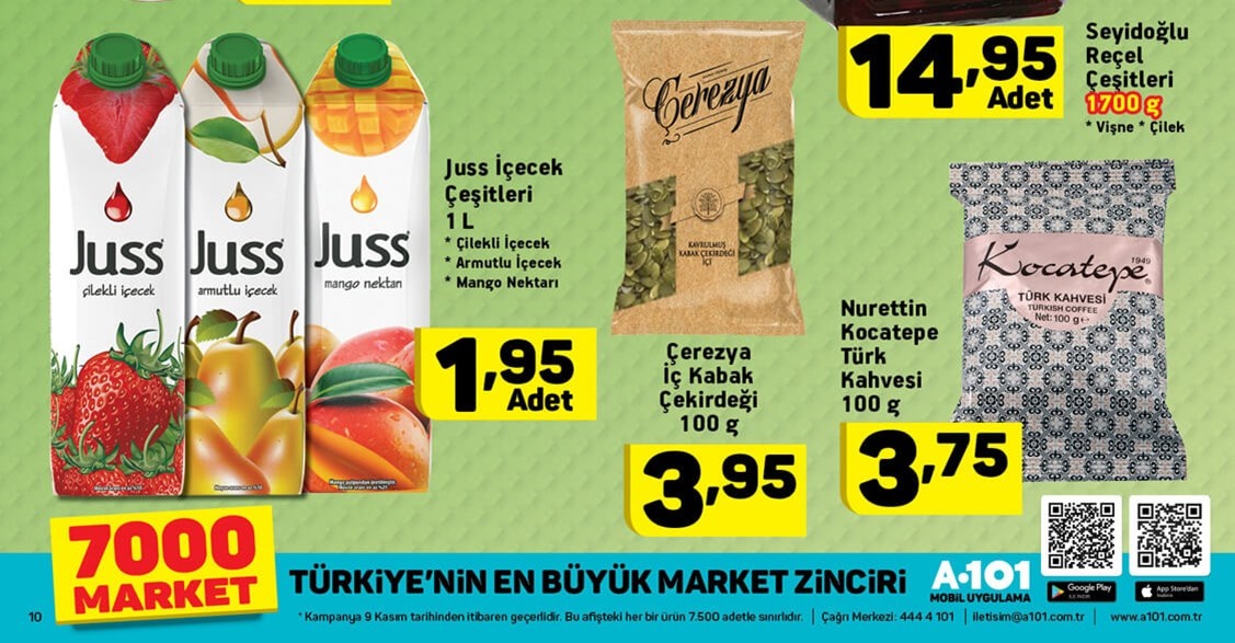 A101 Market 9 Kasım 2017 Aktüel Ürünler Broşürü