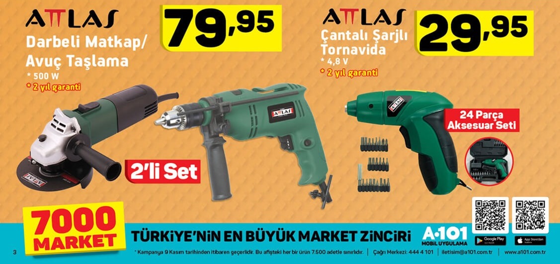 A101 Market 9 Kasım 2017 Aktüel Ürünler Broşürü