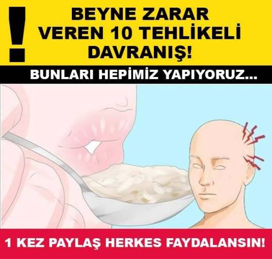 Beyne Zarar Veren Tehlikeli Davranışlar