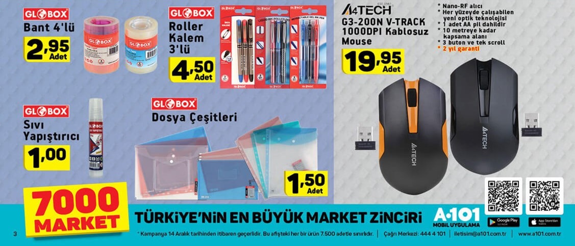 A101 14 Aralık 2017 Fırsat Ürünleri Katalog