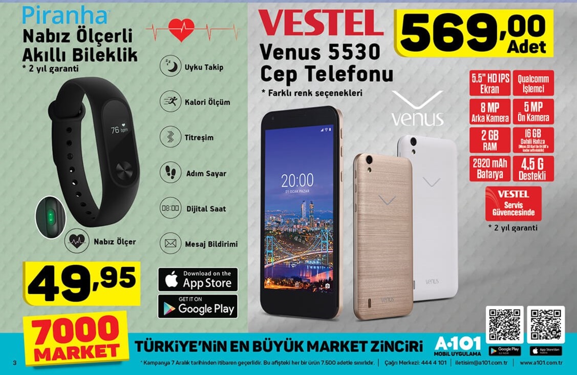 A101 Market 7 Aralık 2017 Aktüel Fırsat Broşürü