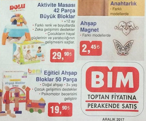 Bim Market 29 Aralık 2017 Fırsat Kataloğu Ürünler