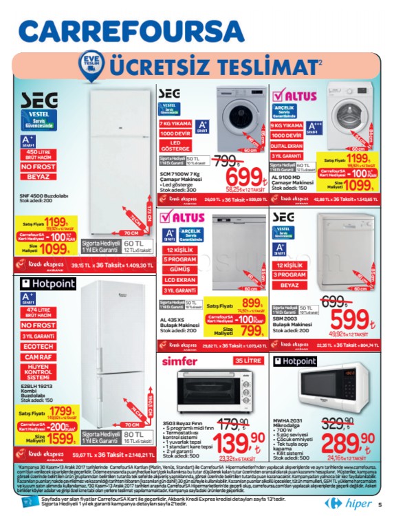 Carrefour 5 - 13 Aralık 2017 Aktüel Fırsat Ürünleri