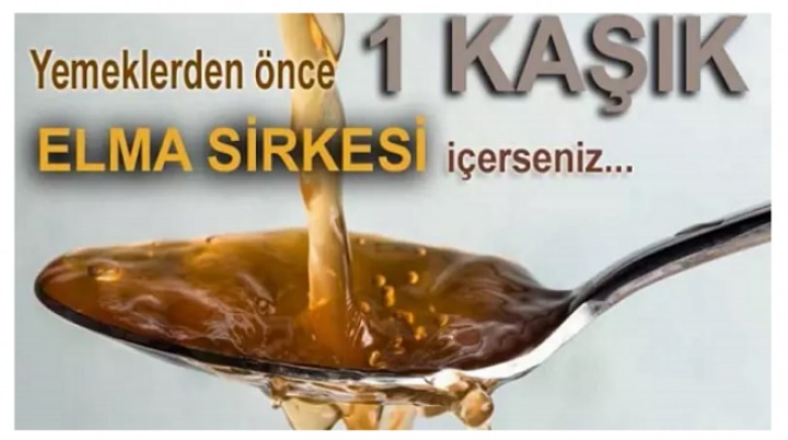 Yemeklerden Önce 1 Kaşık Elma Sirkesi İçerseniz