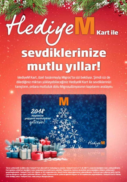 Migros 5 - 13 Aralık 2017 Yeni Yıla Özel Ürünler