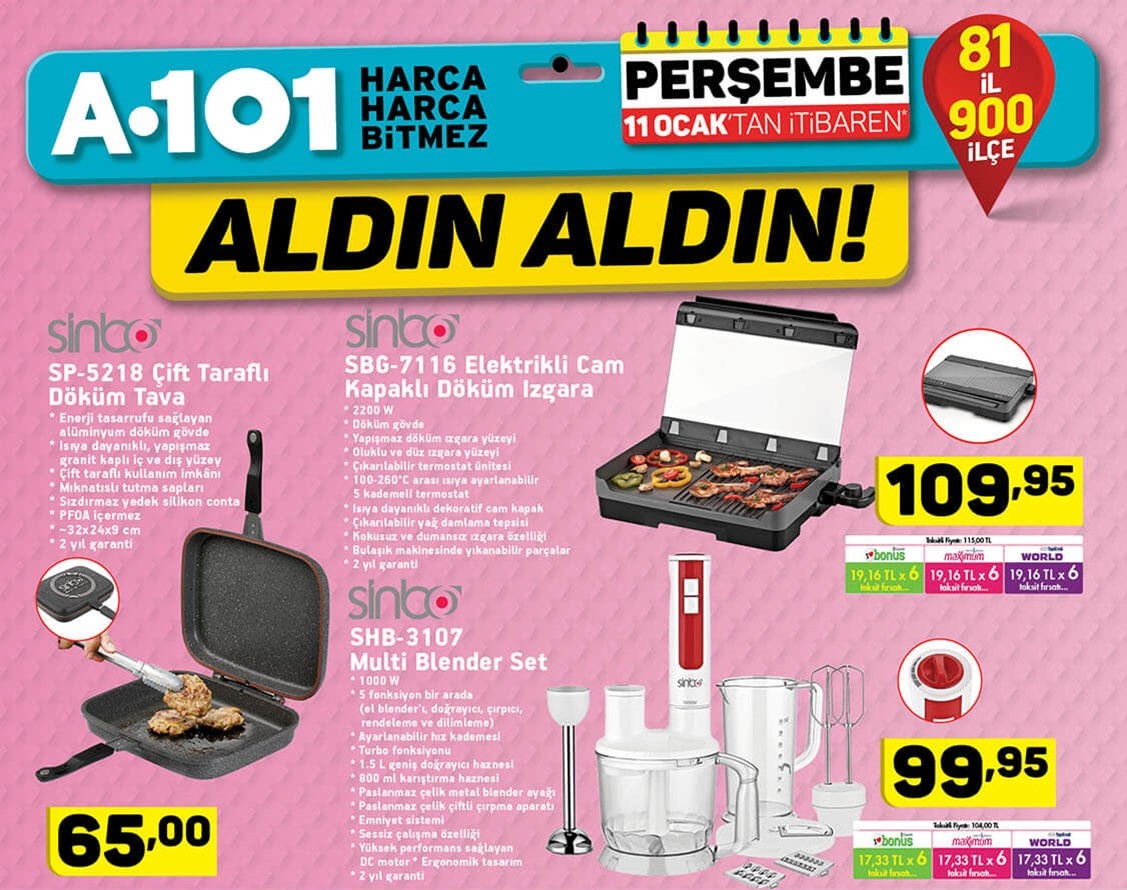 A101 11 Ocak 2018 Kataloğu