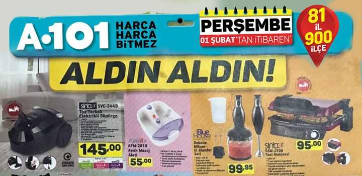 A101 Market 1 Şubat 2018 Aktüel İndirim Ürünleri