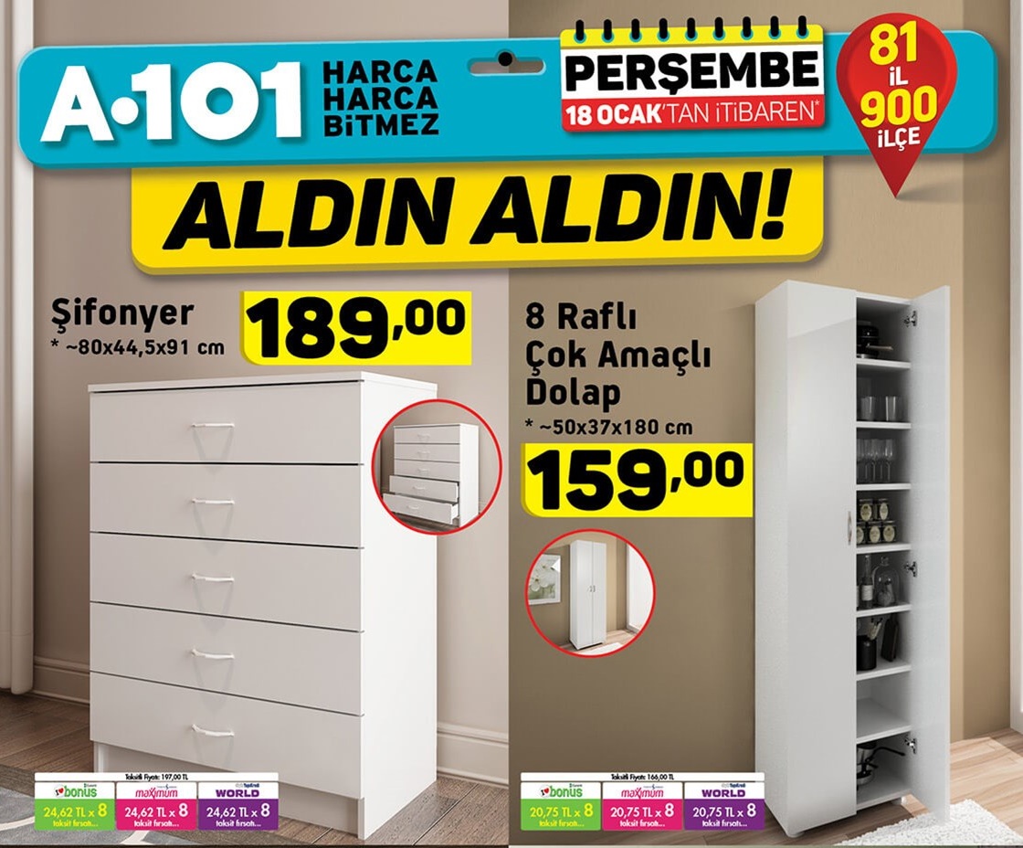 A101 Market 18 Ocak 2018 Aktüel İndirimli Ürünleri