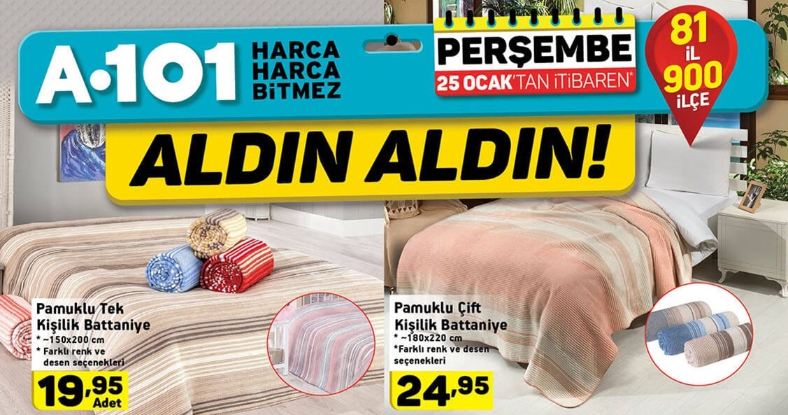 A101 25 Ocak 2018 İndirimli Ürünler Kataloğu