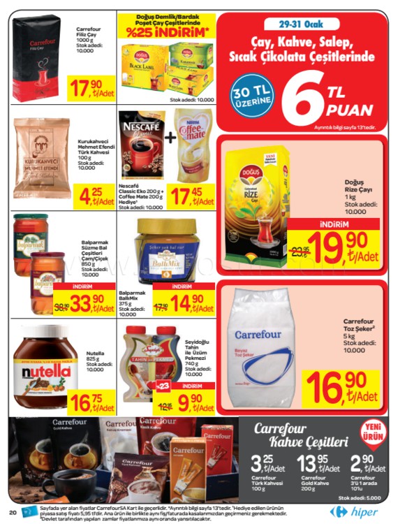 Carrefour 22 - 31 Ocak 2018 Aktüel İndirimli Ürünler