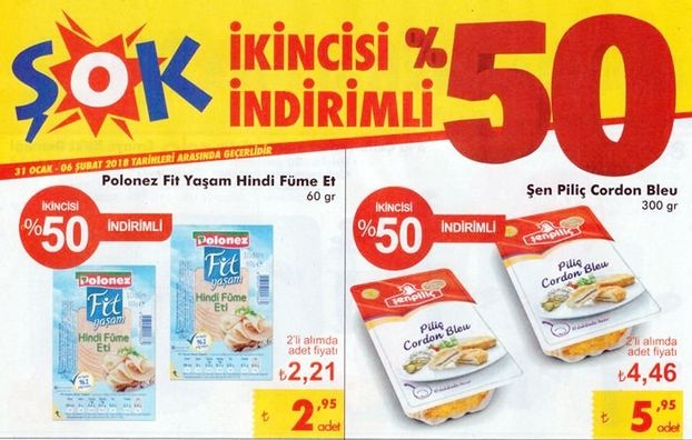 ŞOK 31 OCAK 2018 İndirimli Ürünler