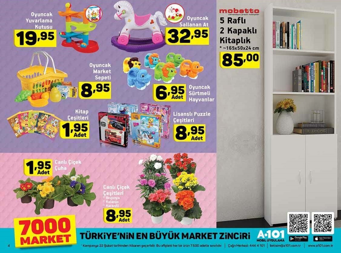 A101 22 Şubat 2018 İndirim Fırsat Kataloğu