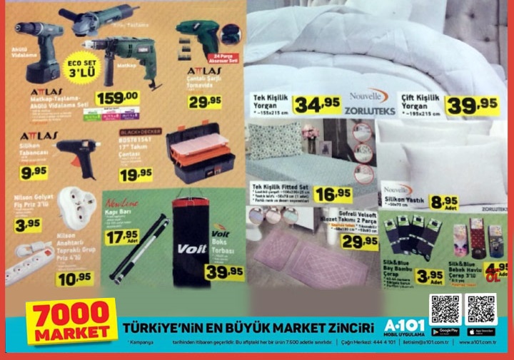 A101 Market 22 Şubat 2018 Aktüel İndirimli Kataloğu