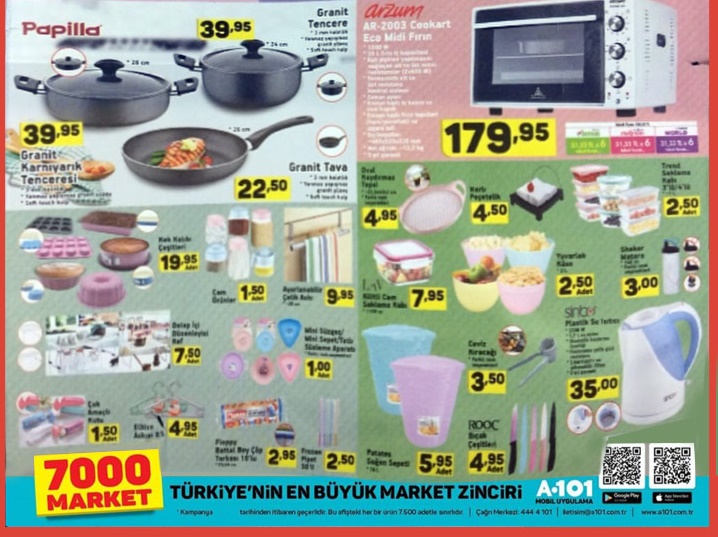 A101 Market 22 Şubat 2018 Aktüel İndirimli Kataloğu