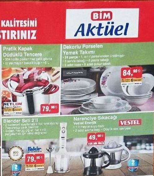 BİM 16 ŞUBAT 2018 İndirim Kataloğu