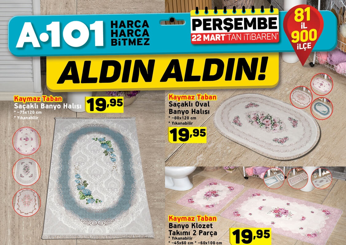 A101 22 Mart 2018 Aktüel İndirimli Ürünler Kataloğu