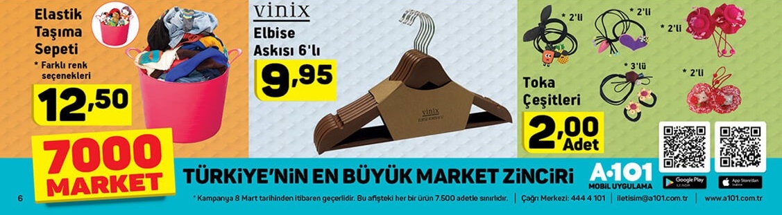 A101 Market Aktüel 8 Mart 2018 İndirim Kataloğu