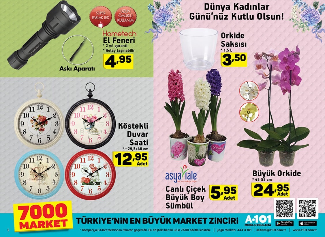 A101 Market Aktüel 8 Mart 2018 İndirim Kataloğu