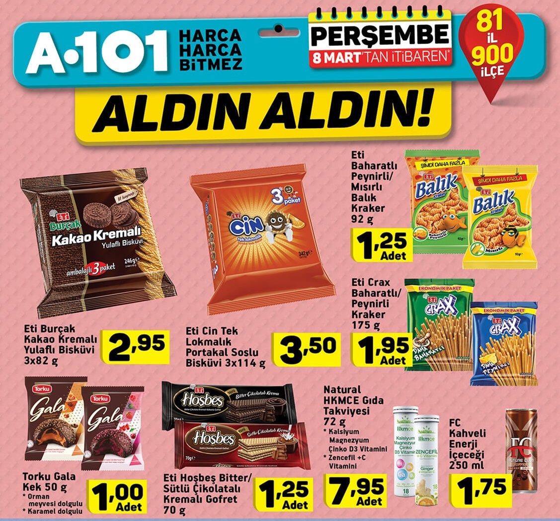 A101 Market Aktüel 8 Mart 2018 İndirim Kataloğu