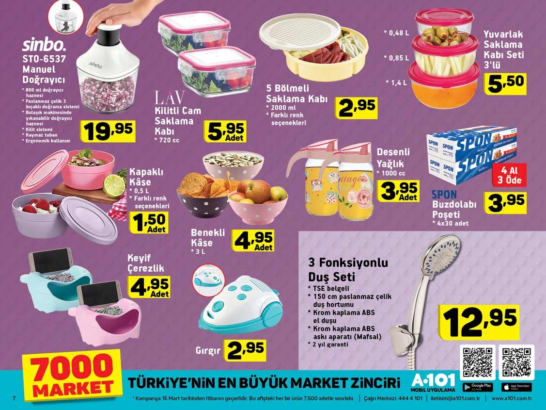 A101 15 Mart 2018 Aktüel Ürünler Kataloğu