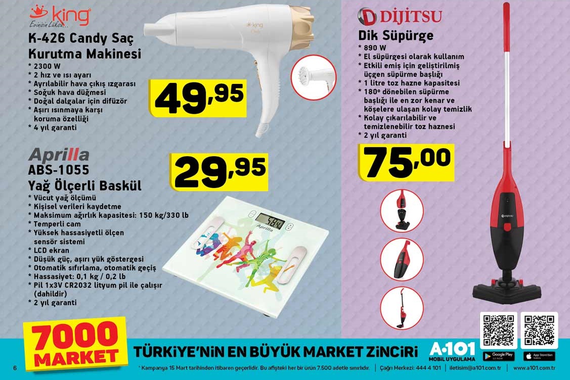 A101 15 Mart 2018 Aktüel Ürünler Kataloğu