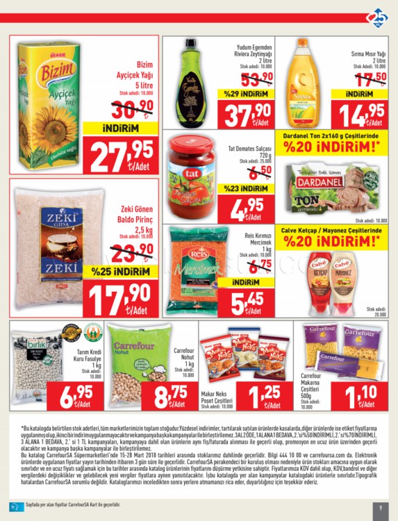 Carrefoursa Marketler 15 - 28 Mart 2018 Kampanya Broşürü