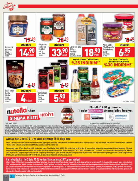 Carrefoursa Marketler 15 - 28 Mart 2018 Kampanya Broşürü