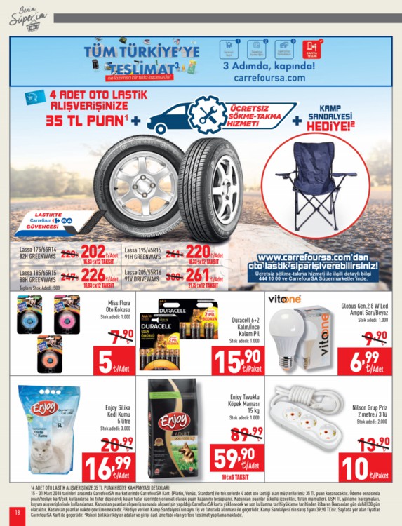 Carrefoursa Marketler 15 - 28 Mart 2018 Kampanya Broşürü