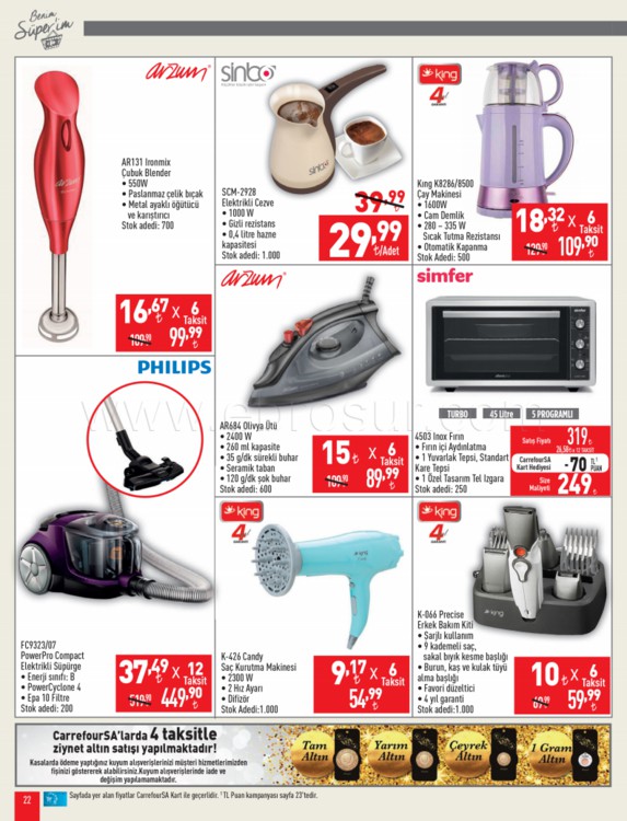 Carrefoursa Marketler 15 - 28 Mart 2018 Kampanya Broşürü