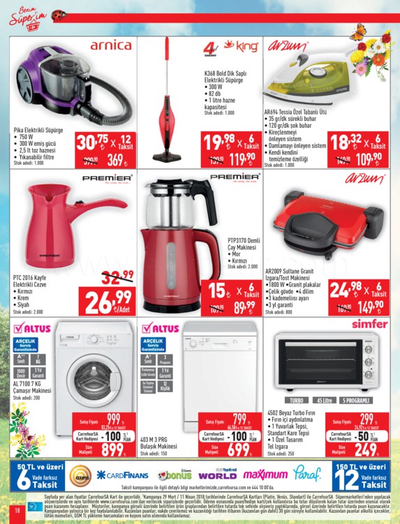 Carrefour 30 Mart 11 Nisan 2018 Aktüel Ürünler Kataloğu