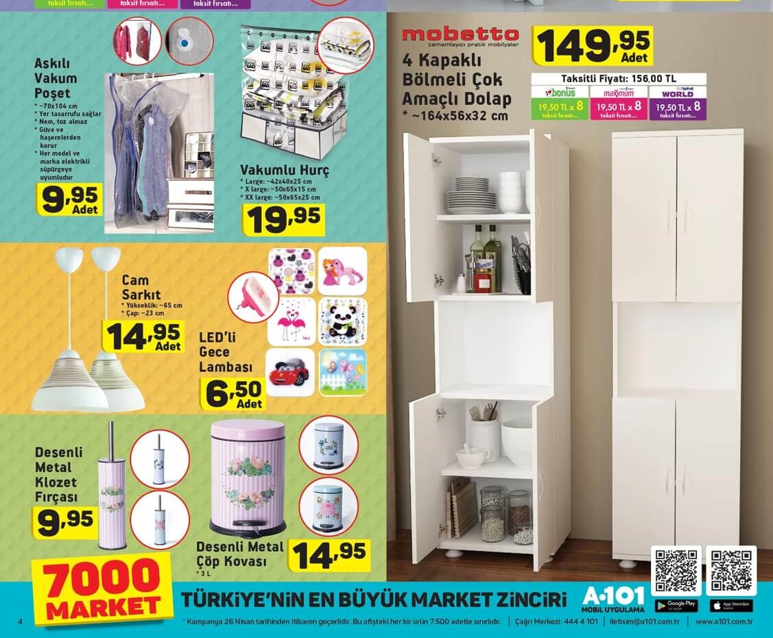 A101 Market 28 Nisan 2018 Aktüel İndirimli Ürünler Broşürü