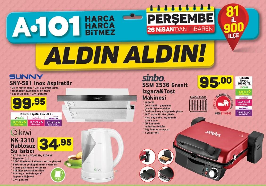 A101 Market 28 Nisan 2018 Aktüel İndirimli Ürünler Broşürü