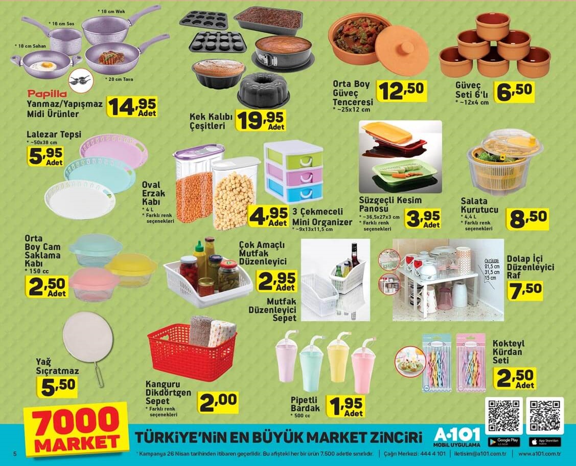 A101 Market 28 Nisan 2018 Aktüel İndirimli Ürünler Broşürü