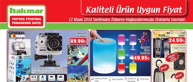 Hakmar 12 Nisan 2018 Aktüel Ürünler Kataloğu