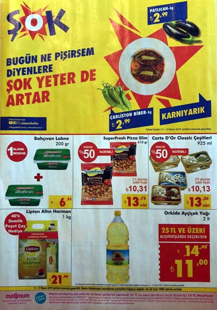 Şok Market 11 Nisan 2018 Aktüel Ürünler Kataloğu