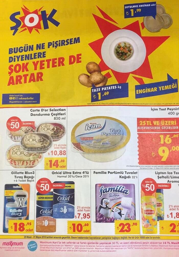 ŞOK 25 NİSAN 2018 Aktüel Ürünler Broşürü