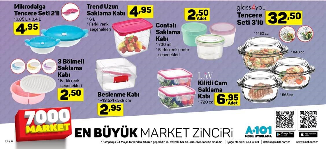 A101 Market 24 Mayıs 2018 İndirimli Fırsat Ürünleri Kataloğu