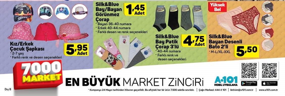 A101 Market 24 Mayıs 2018 İndirimli Fırsat Ürünleri Kataloğu